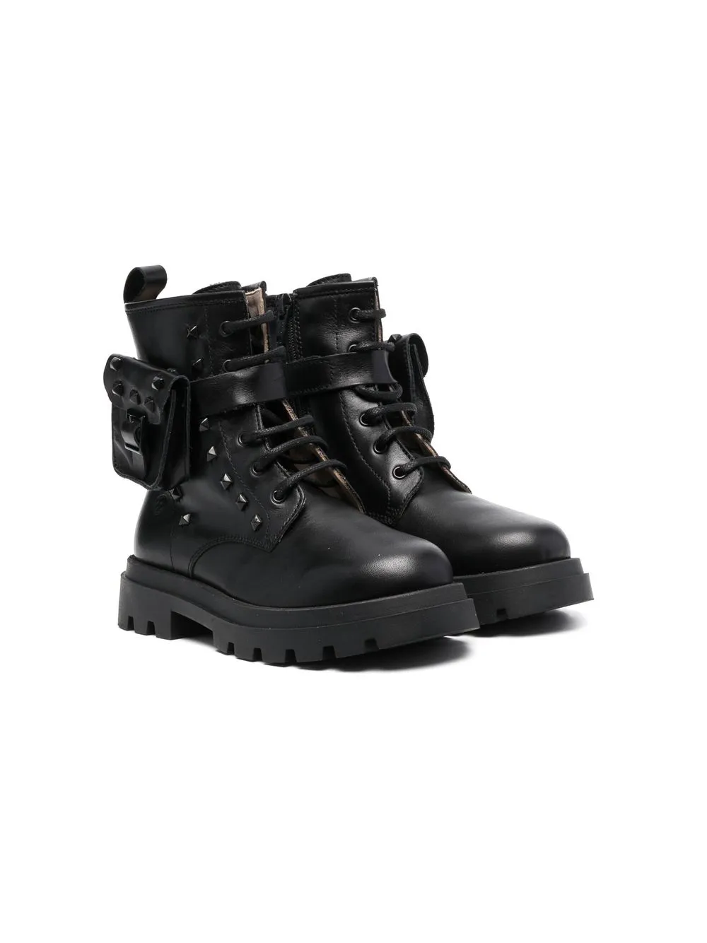 

Florens studded combat boots - Negro