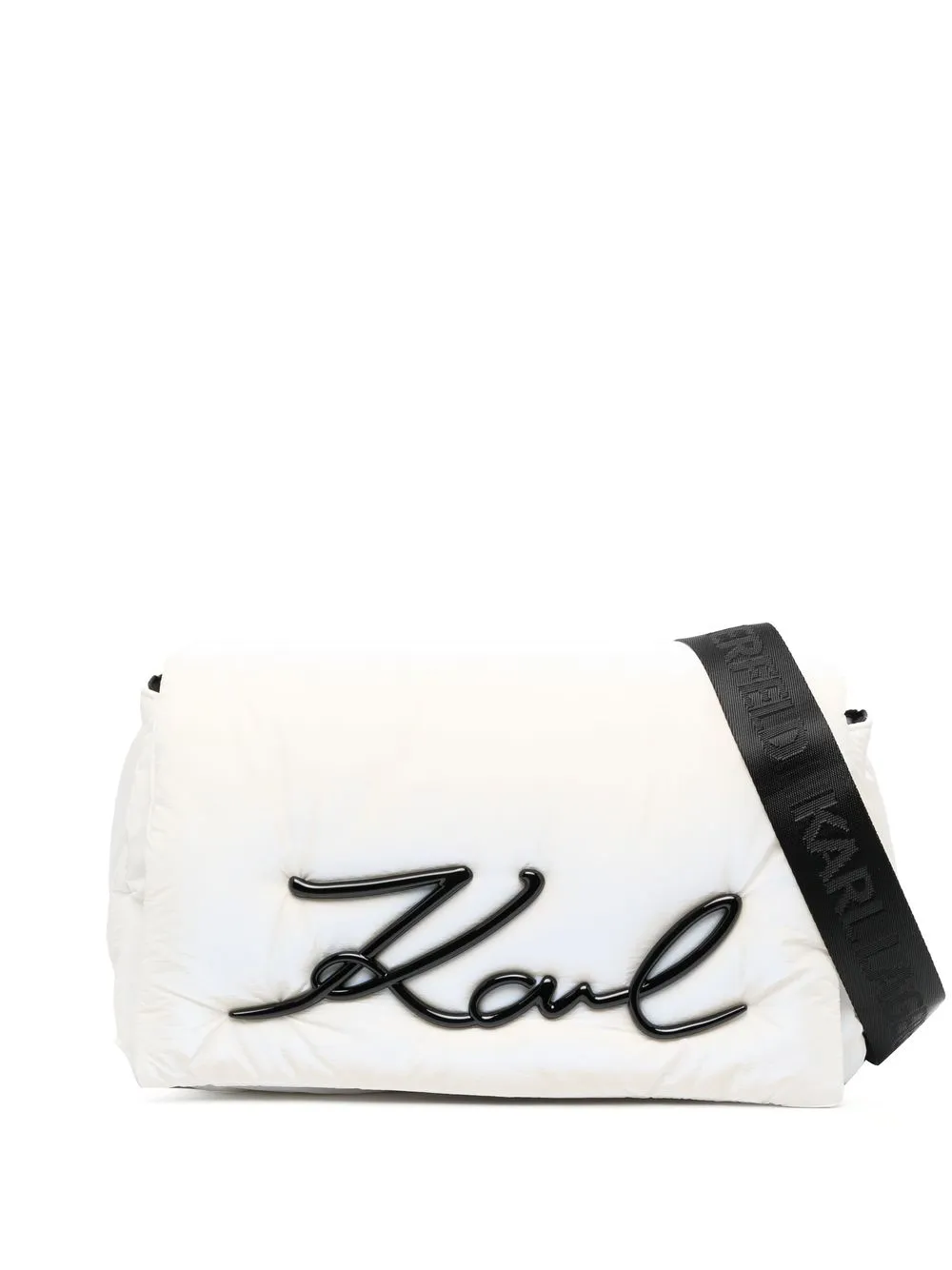 

Karl Lagerfeld logo-plaque shoulder bag - White