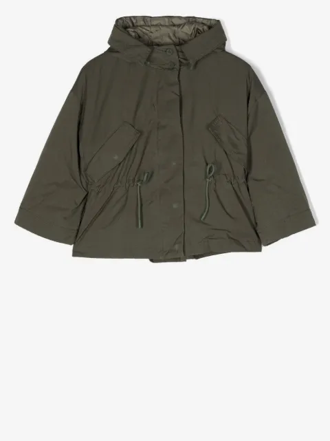 Aspesi Kids impermeable con bolsillos con solapa y capucha 