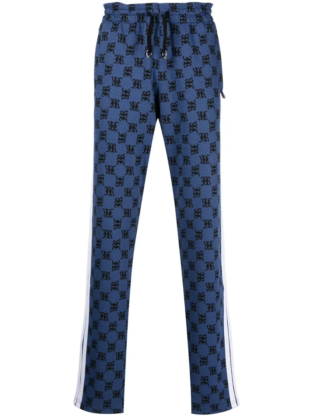 

John Richmond logo-print straight leg trousers - Blue