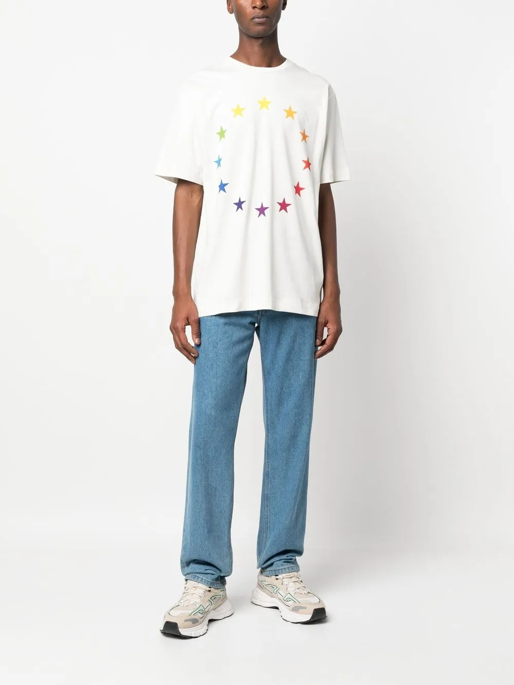 Etudes T-shirt met sterrenprint - Wit