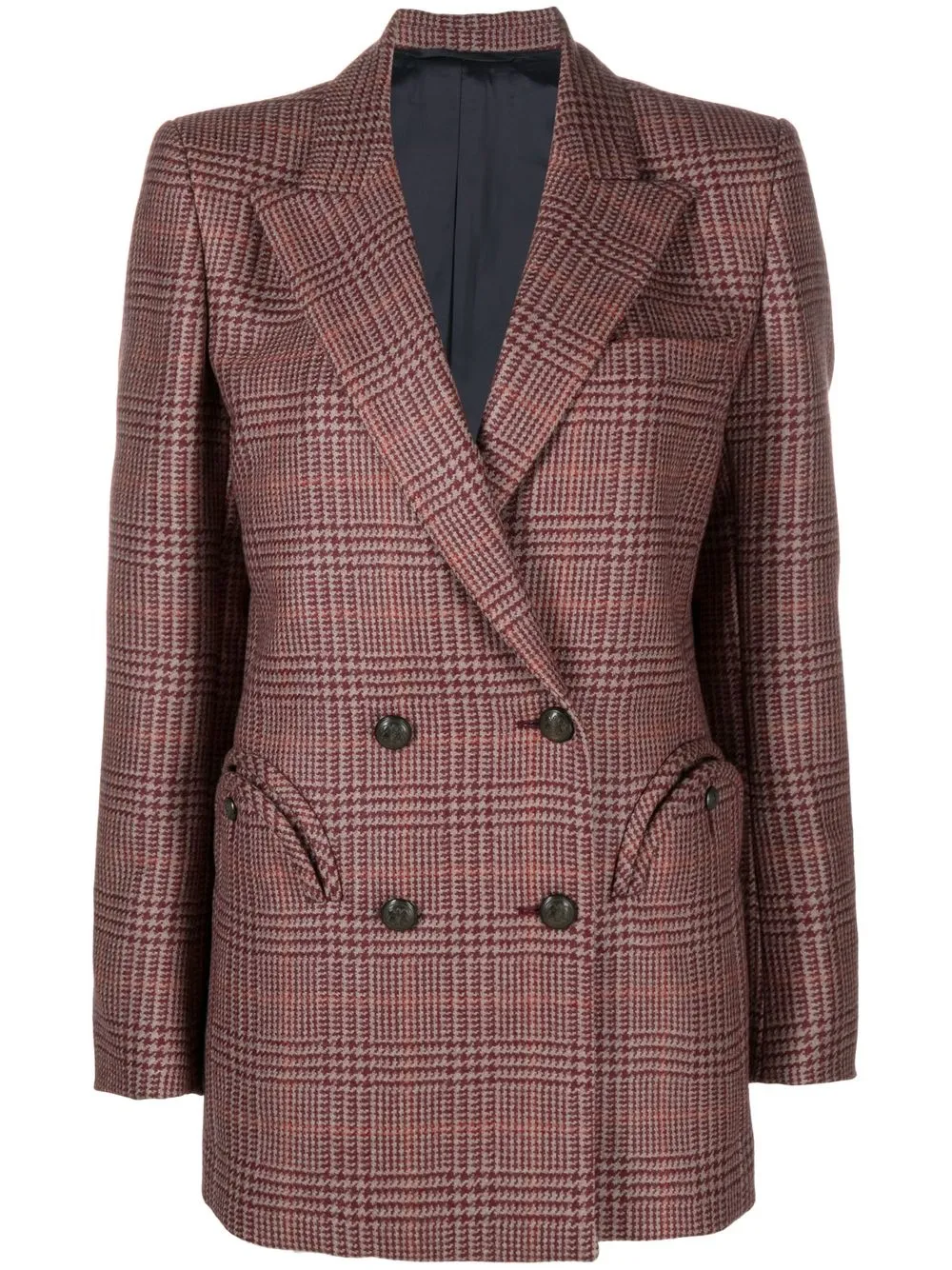 

Blazé Milano Everyday prince of wales-print wool blazer - Pink