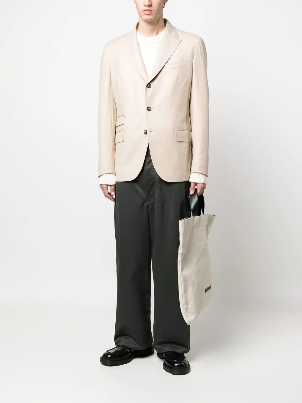 Eleventy Blazer met enkele rij knopen - Beige