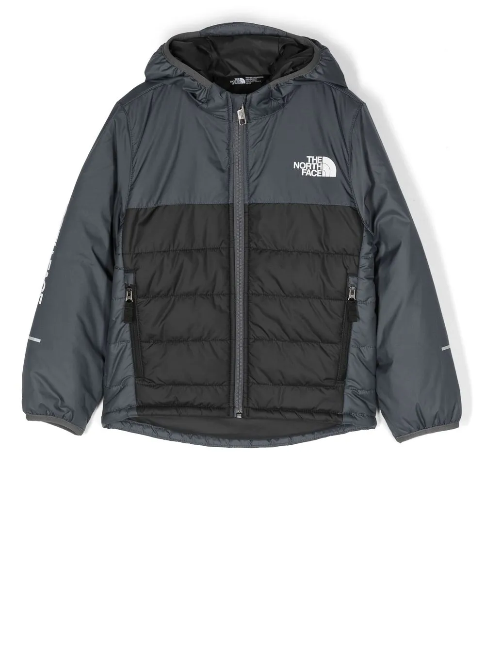 The North Face Kids padded embroidered-logo jacket - Grey