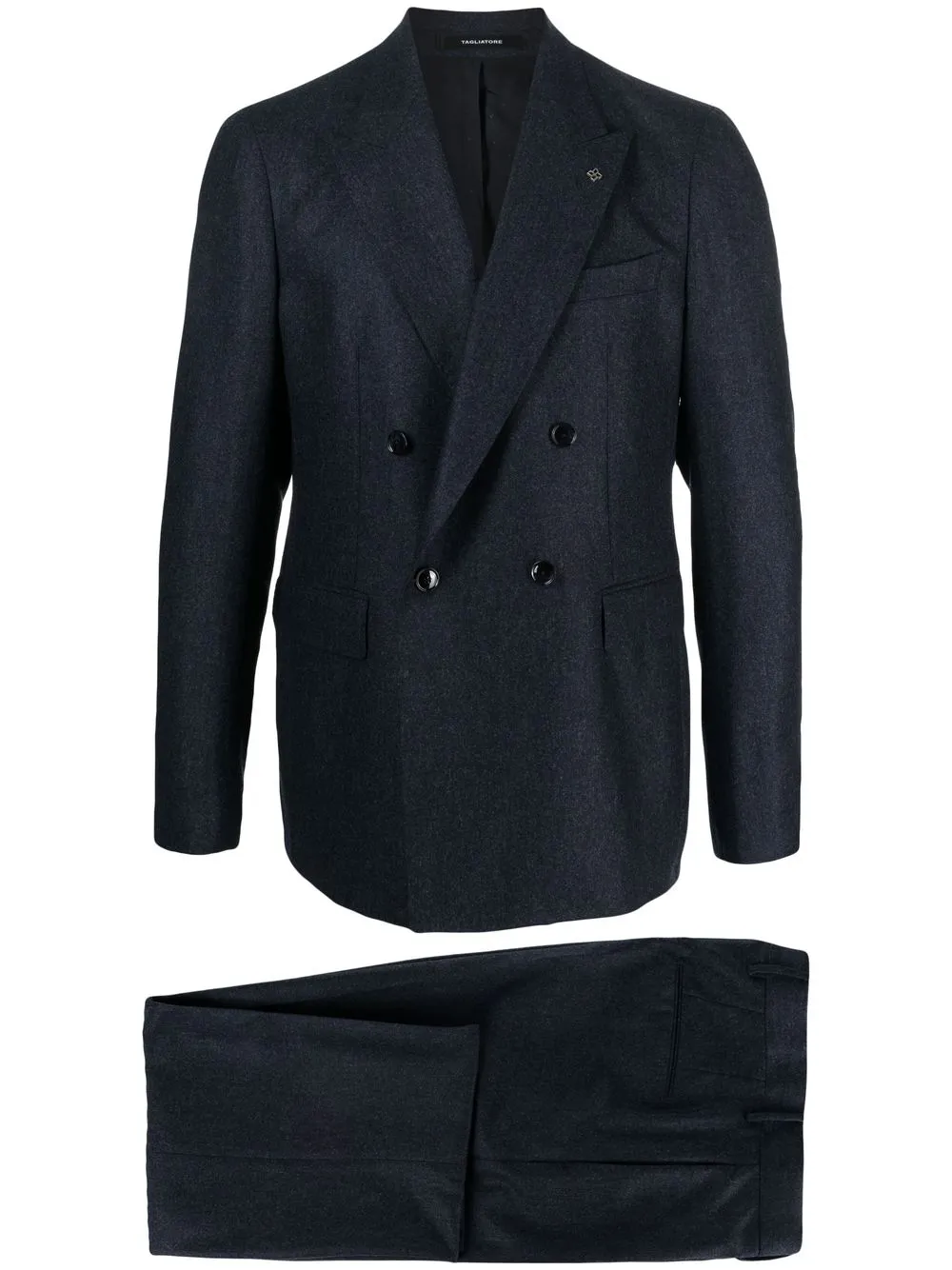 

Tagliatore two-piece double-breasted wool suit - Blue