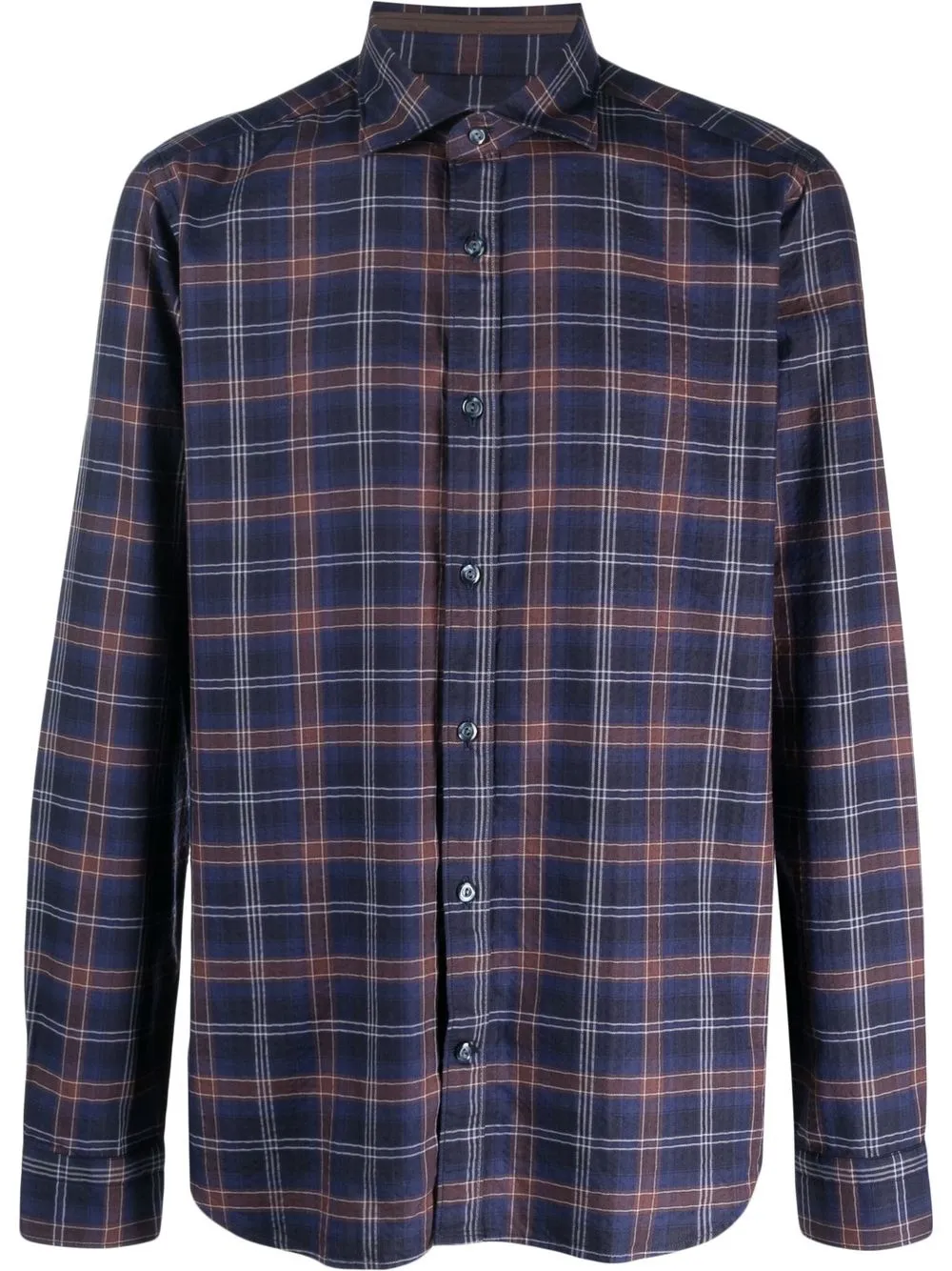 

Tintoria Mattei checked long-sleeved shirt - Blue