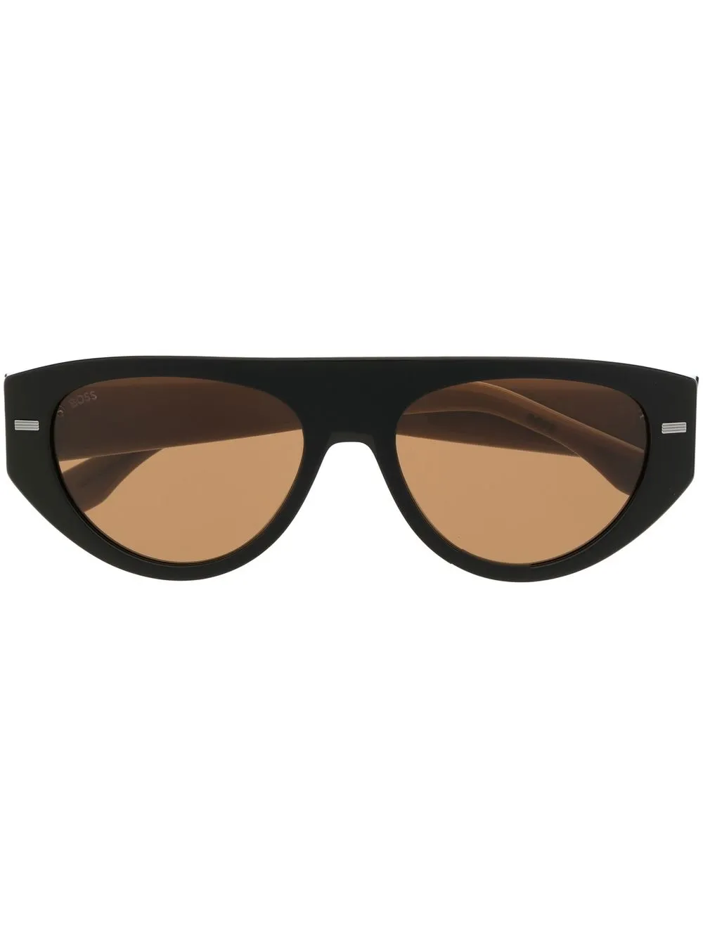 

BOSS lentes de sol con armazón ovalada - Negro
