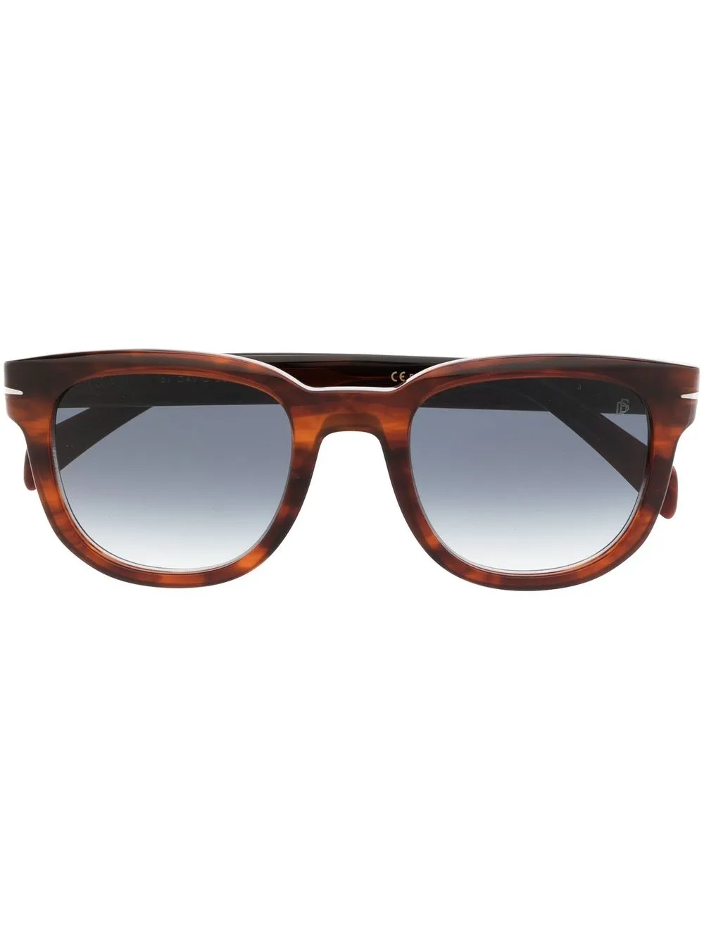 eyewear by david beckham tortoiseshell square-frame sunglasses - brown