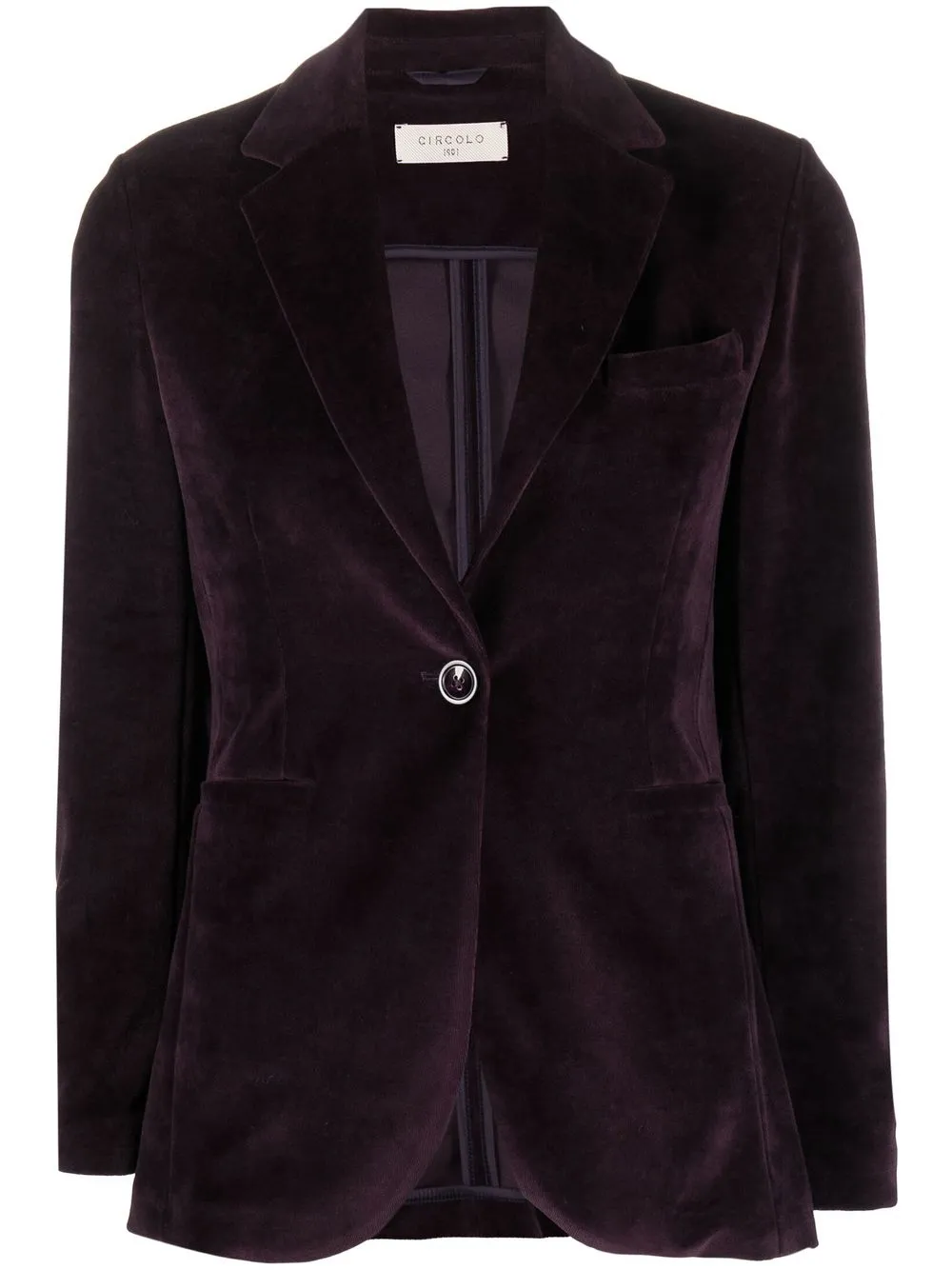 

Circolo 1901 single-breasted velvet blazer - Purple