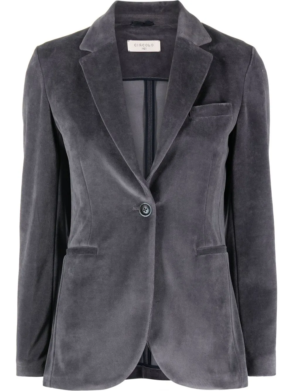 

Circolo 1901 single-breasted velvet blazer - Grey