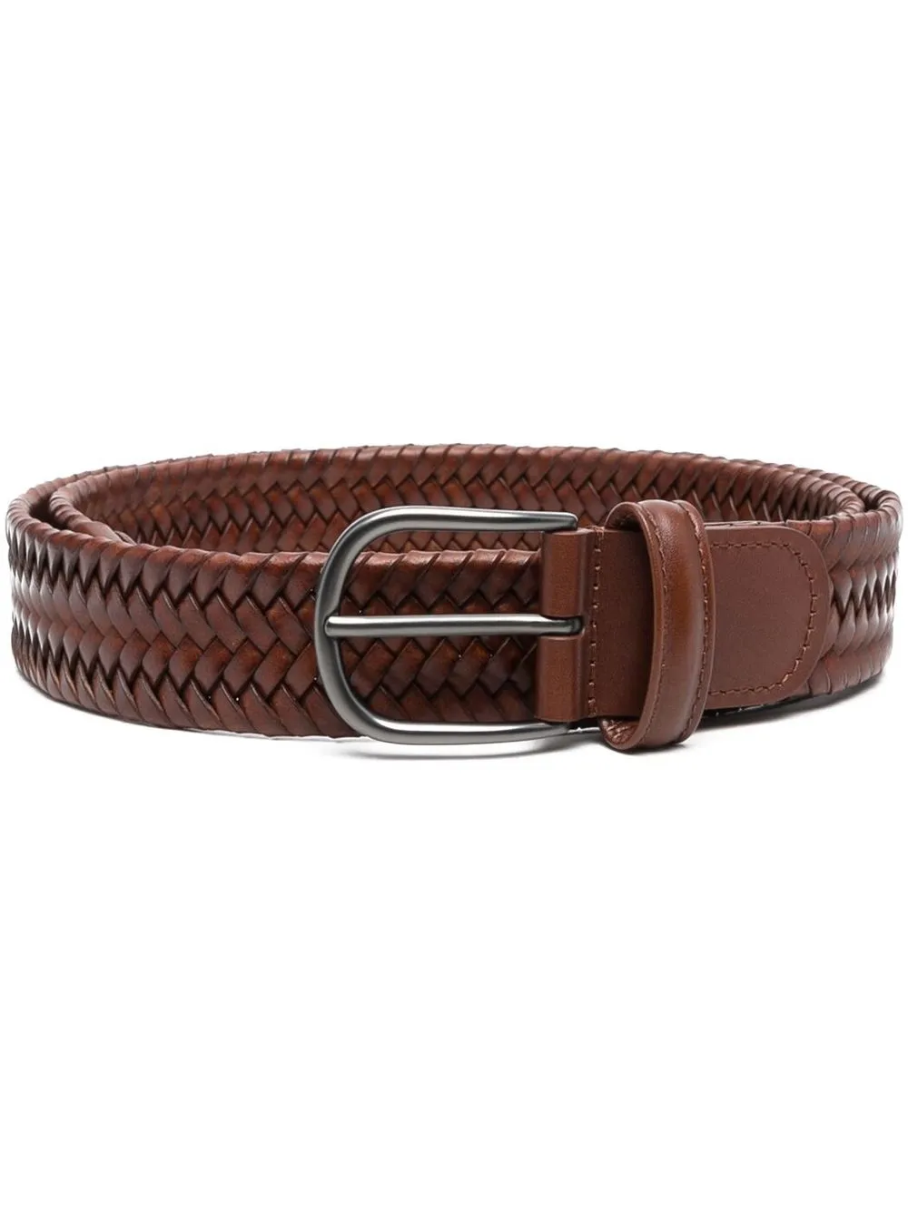 

Anderson's interwoven-design leather belt - Brown