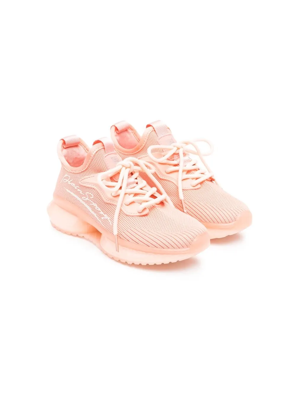 Philipp Plein Junior tenis bajos Sport de malla - Rosado