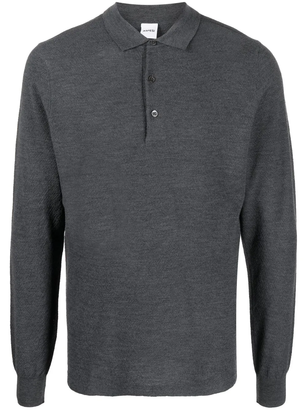 

ASPESI long-sleeved wool polo shirt - Grey