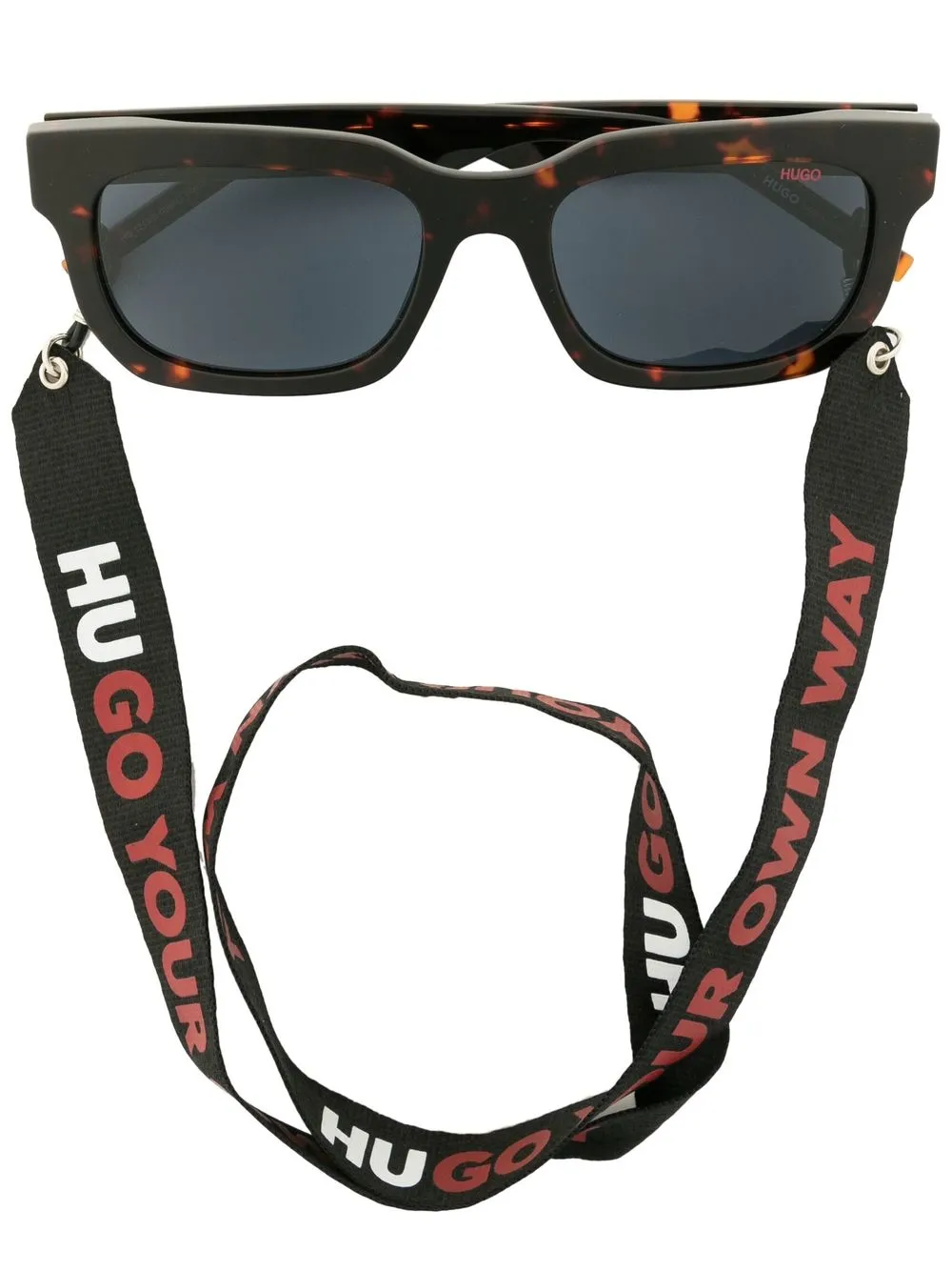 

BOSS lentes de sol con armazón cuadrada estilo carey - Marrón
