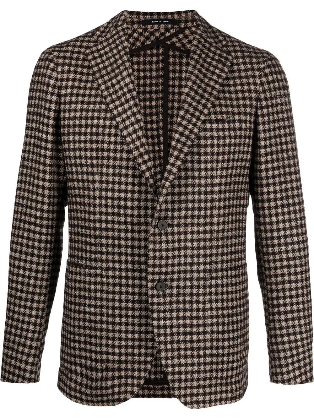 

Tagliatore checked single breasted blazer - Brown