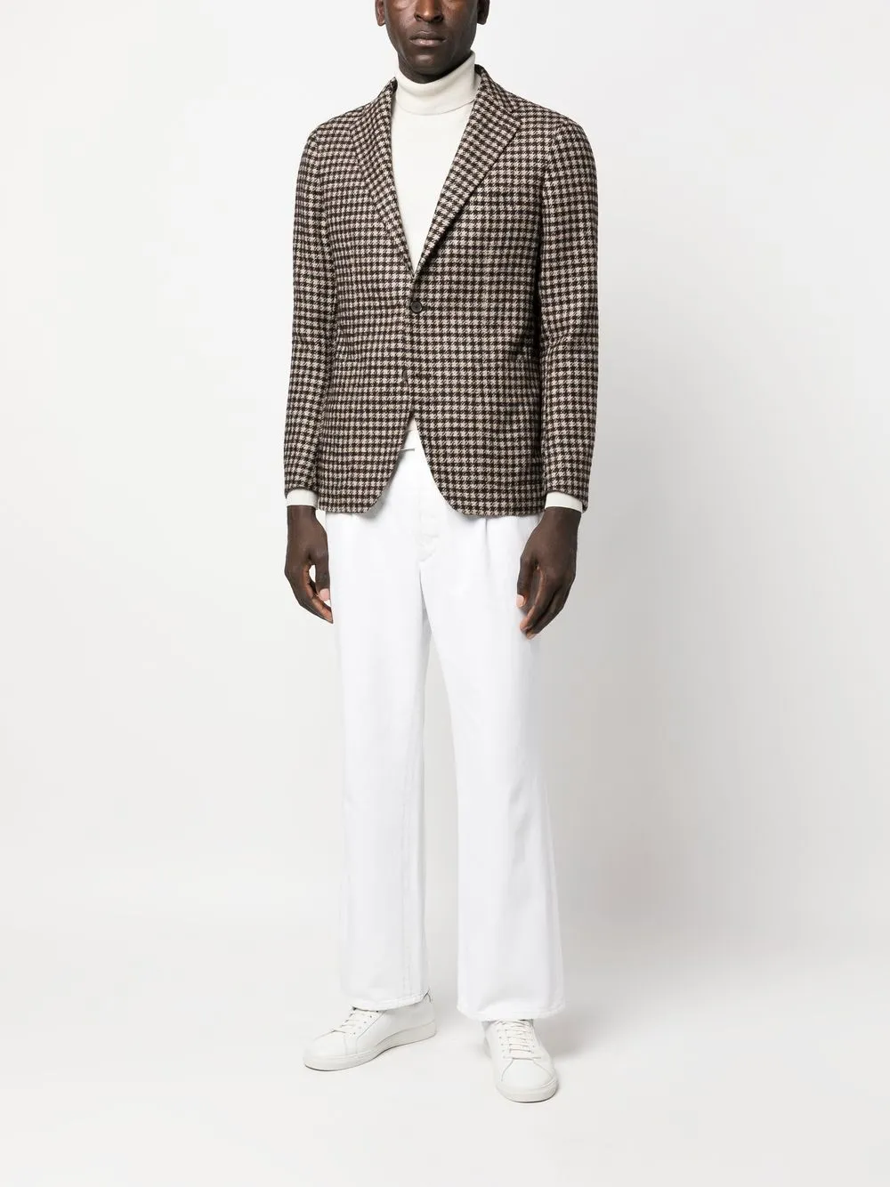 Tagliatore Geruite blazer - Bruin