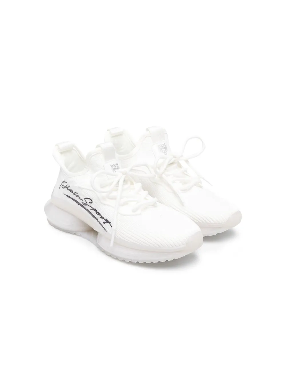 Philipp Plein Junior Sport mesh low-top sneakers - White