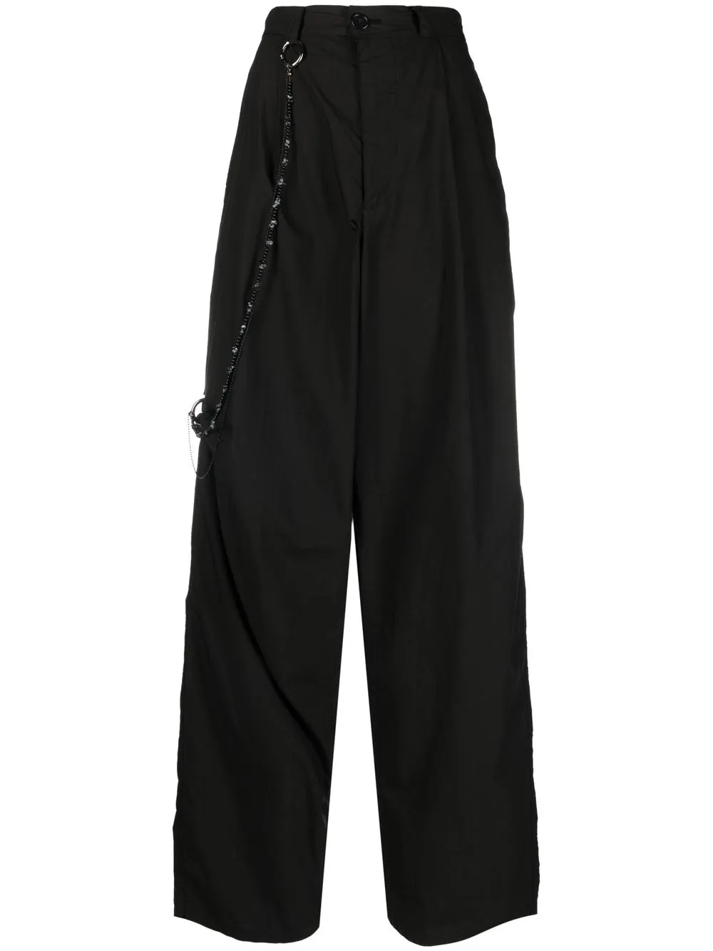 

DARKPARK beaded-chain wide-leg trousers - Black