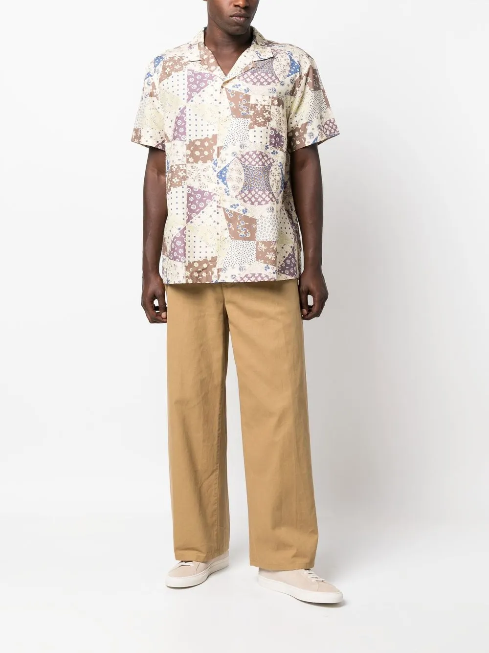 Incotex Chino met wijde pijpen - Beige