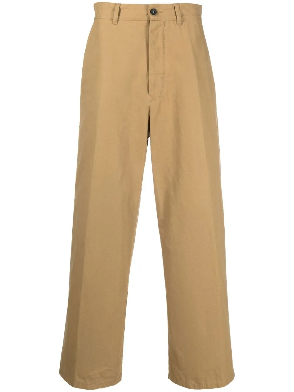 

Incotex wide-leg cotton chino trousers - Neutrals