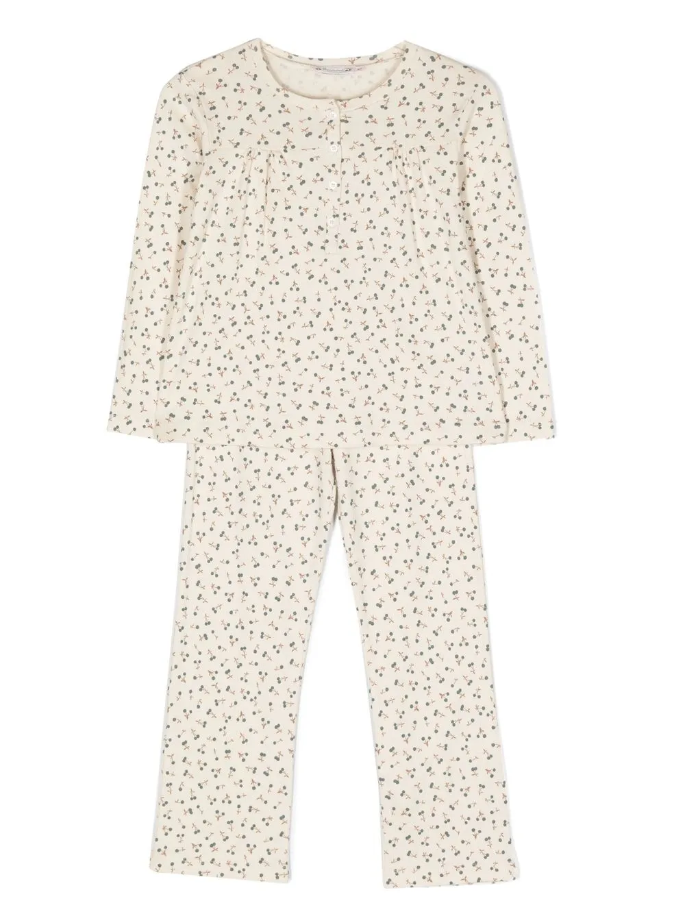 

Bonpoint pijama con estampado Little Flower - Neutro