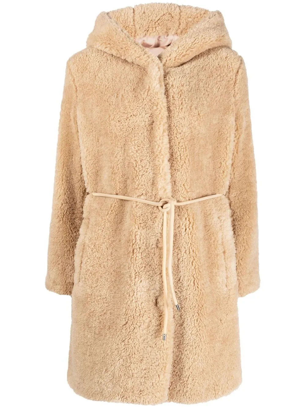 

LIU JO faux-shearling hooded jacket - Neutrals
