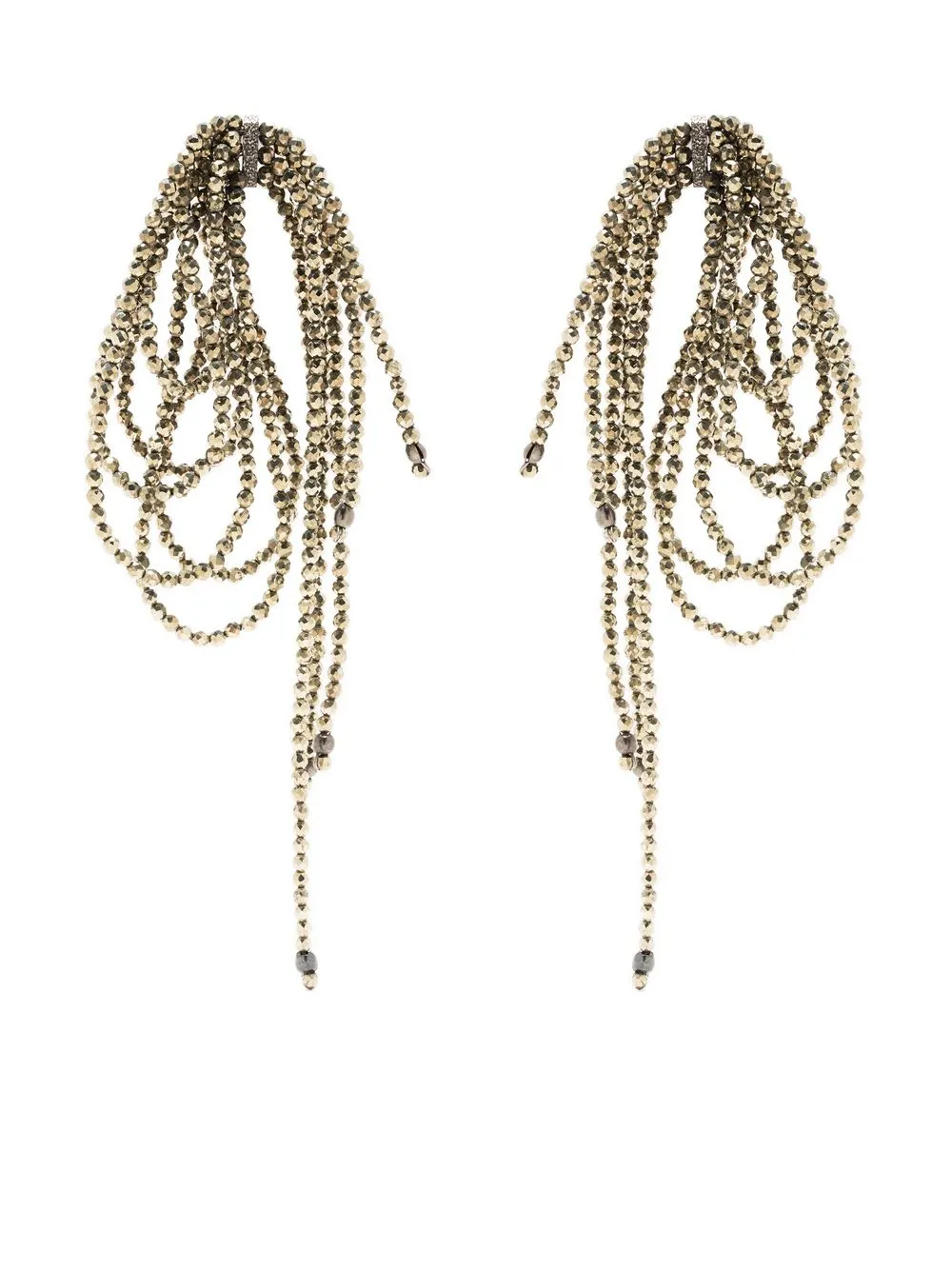 

Brunello Cucinelli crystal-embellished tassel earrings - Gold