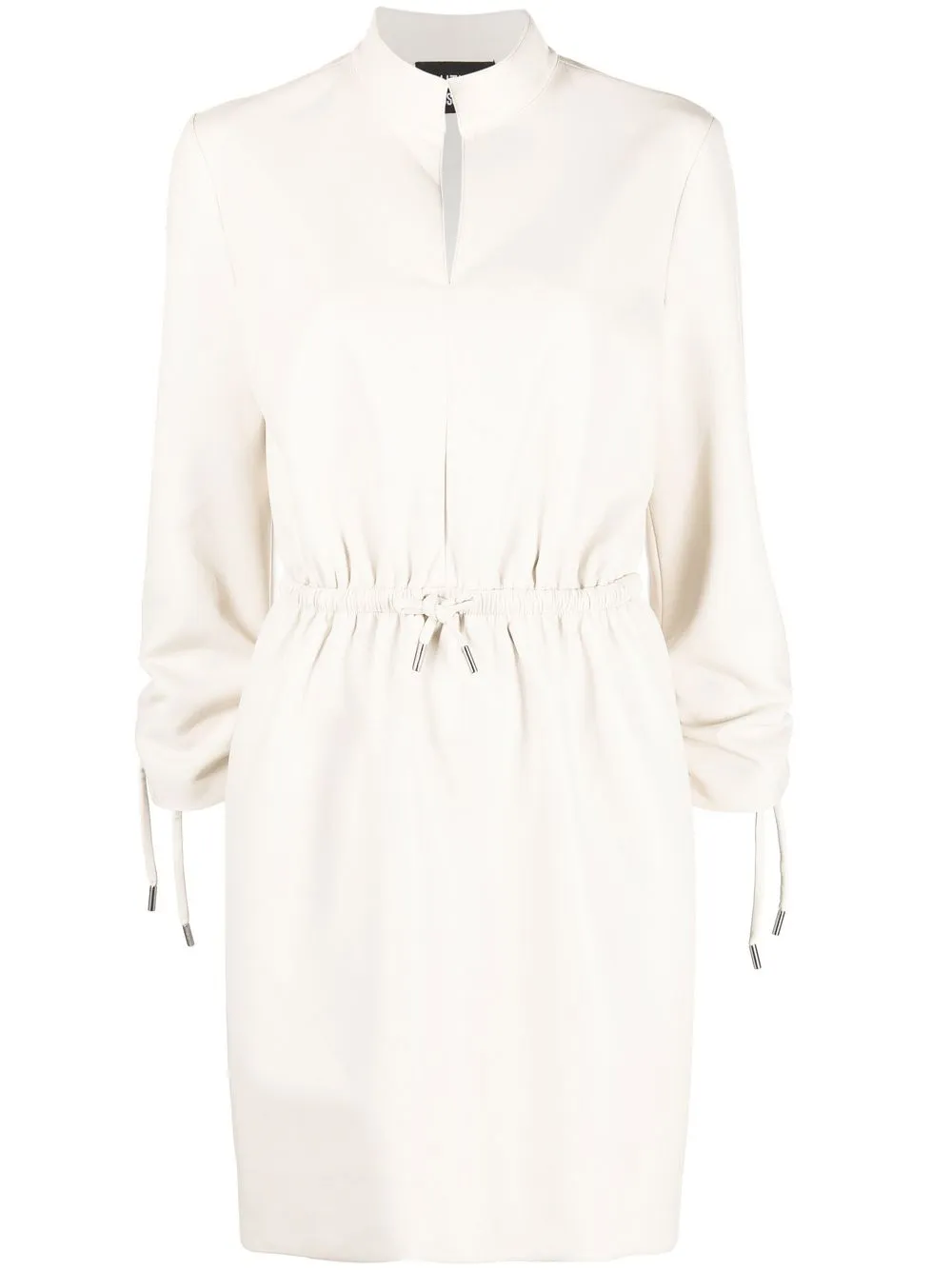 

Boutique Moschino ruched long-sleeved mini dress - Neutrals