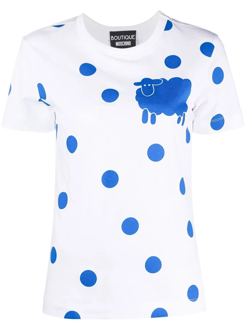 

Boutique Moschino polka dot-print short-sleeved T-shirt - White