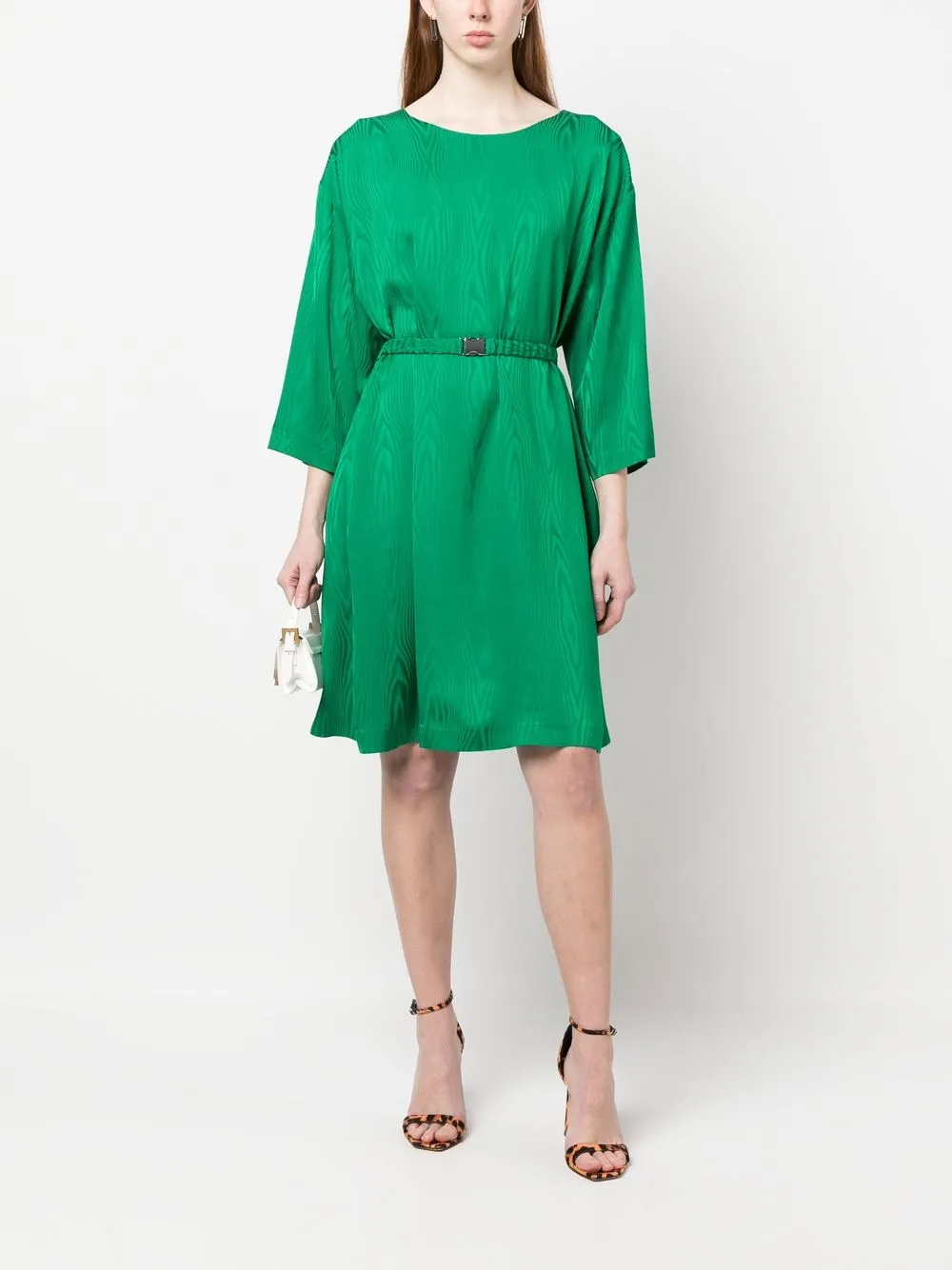 Boutique Moschino Jurk met ceintuur - Groen