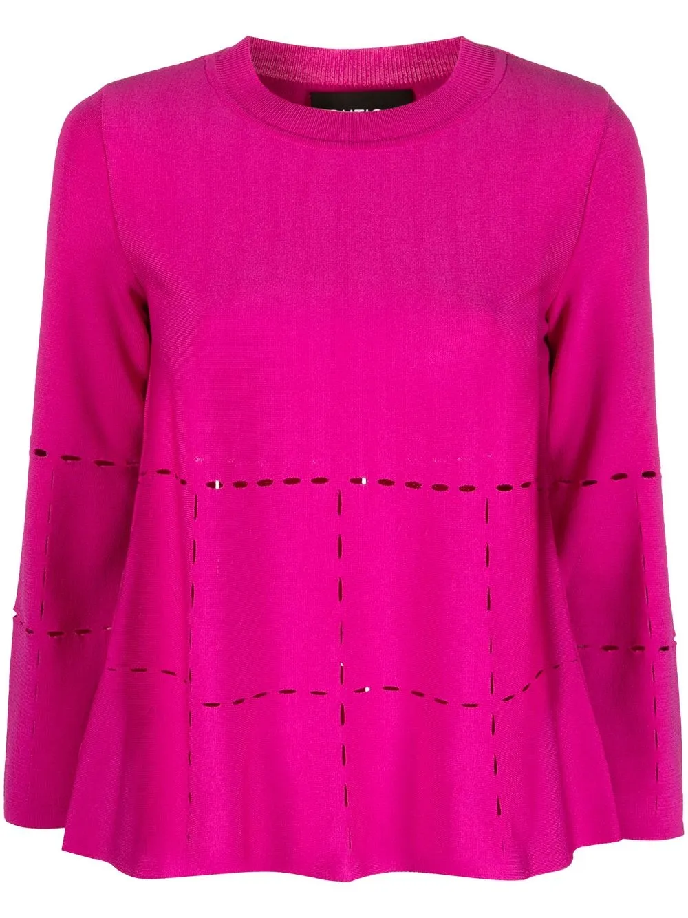 

Boutique Moschino perforated-detailing fine-knit jumper - Pink