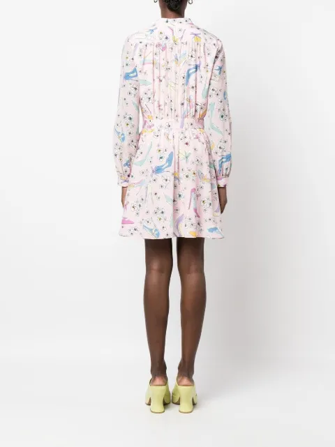 Boutique Moschino floral-print long-sleeved mini dress A04541140 - 3
