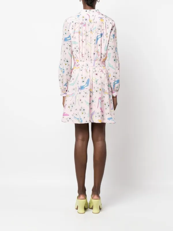 Boutique Moschino floral-print long-sleeved Mini Dress