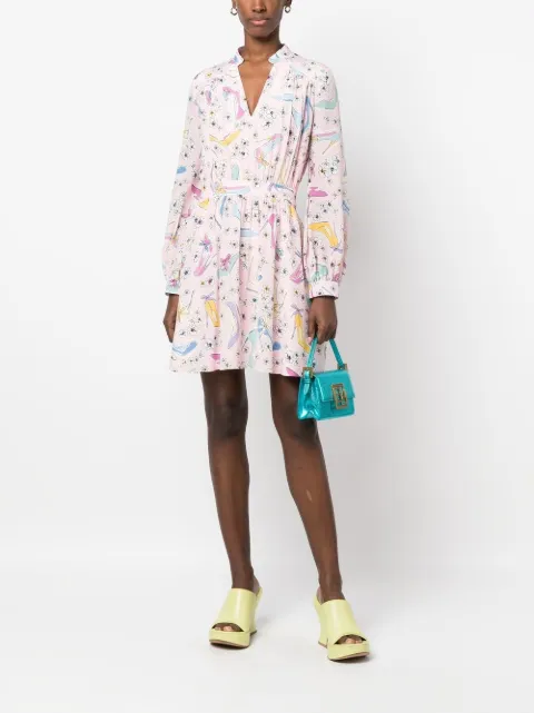 Boutique Moschino floral-print long-sleeved mini dress A04541140 - 1