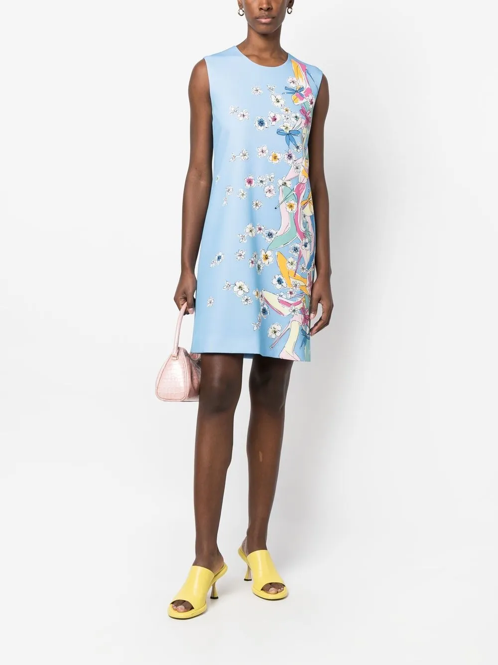Boutique Moschino Midi-jurk met print - Blauw