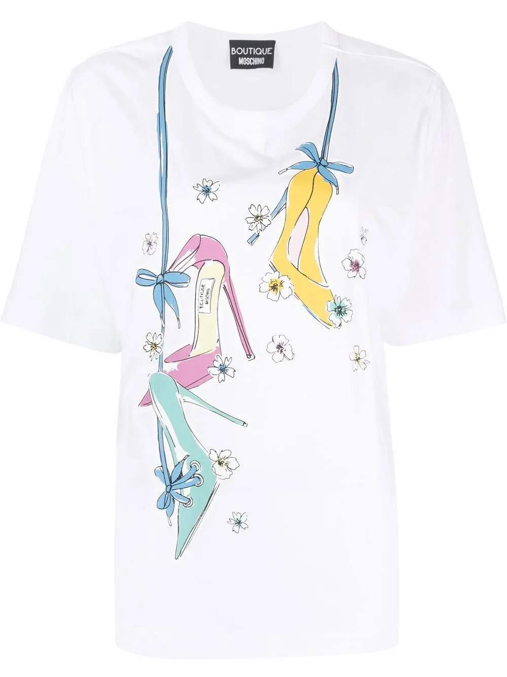 Boutique Moschino graphic-print cotton T-shirt