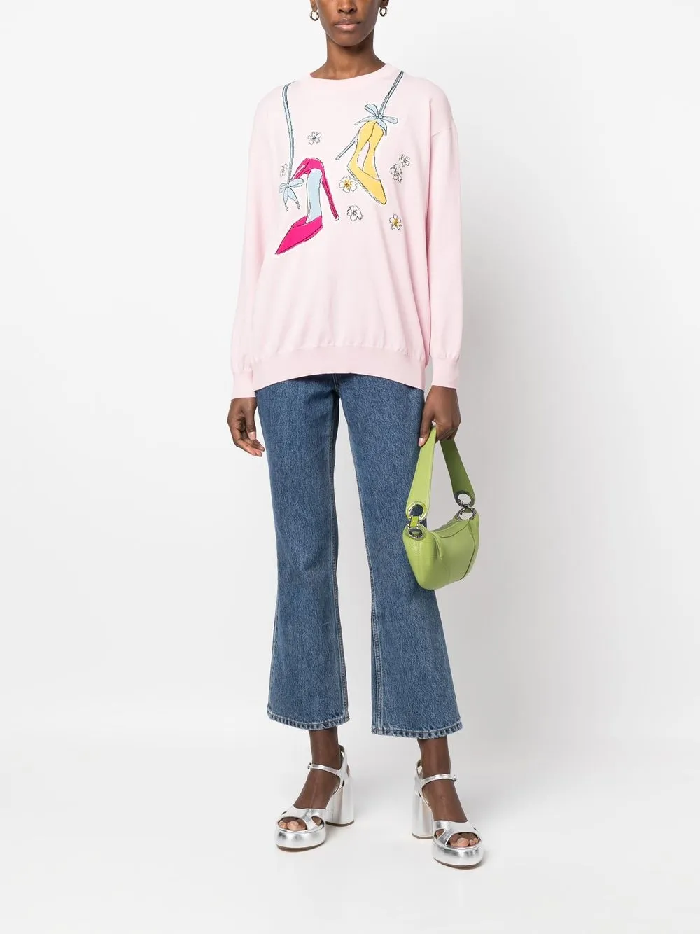 Boutique Moschino Intarsia sjaal - Roze