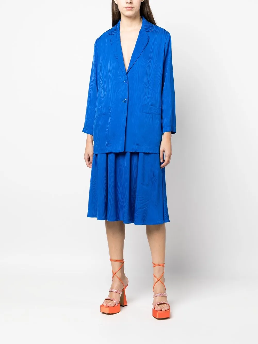 Boutique Moschino Blazer met enkele rij knopen - Blauw