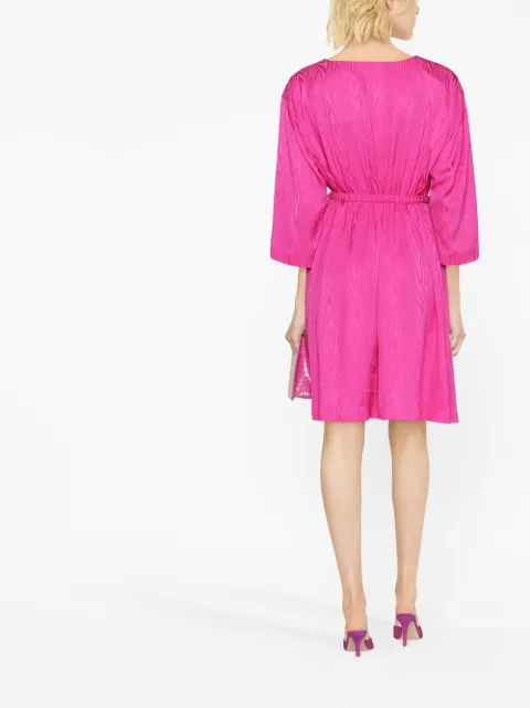Boutique Moschino belted-waist long-sleeve dress A04201130 - 2
