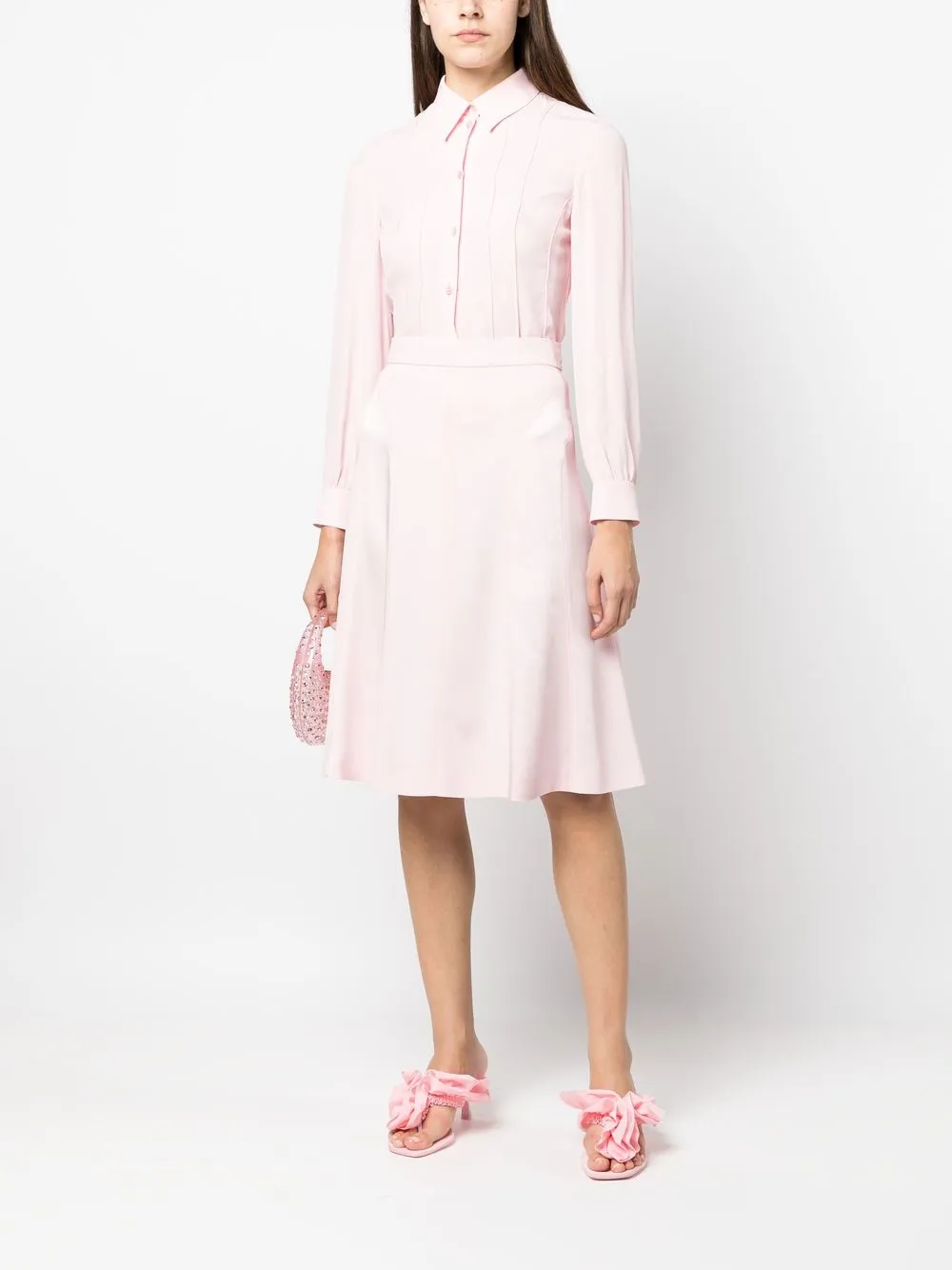 Boutique Moschino Blazer met enkele rij knopen - Roze