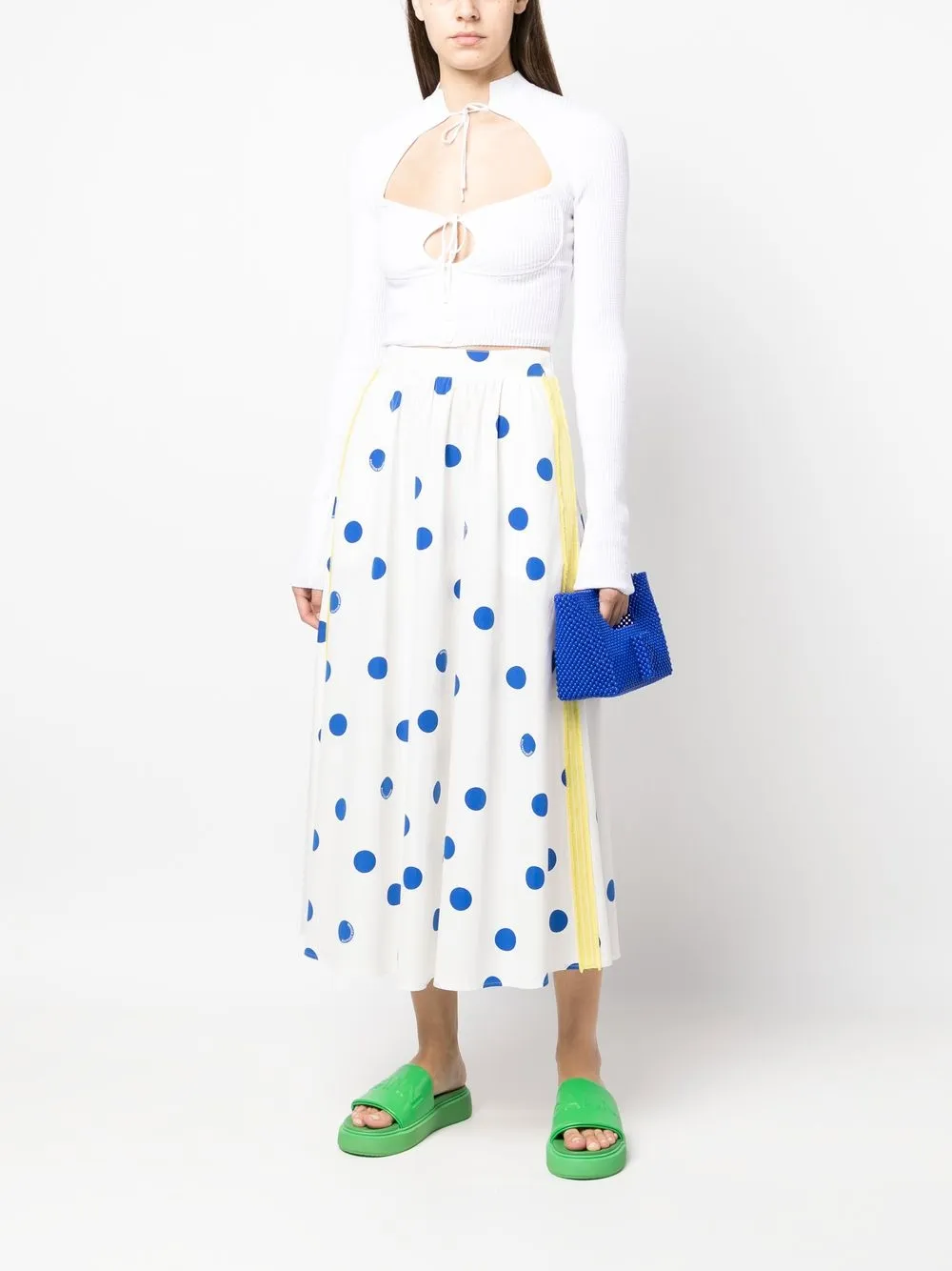 Boutique Moschino Rok met stippen - Wit