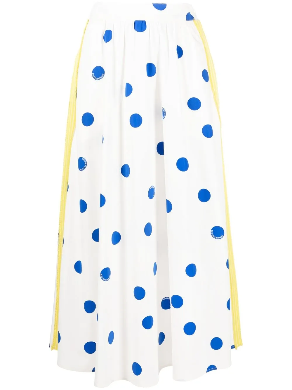 Boutique Moschino polka-dot A-line skirt - White