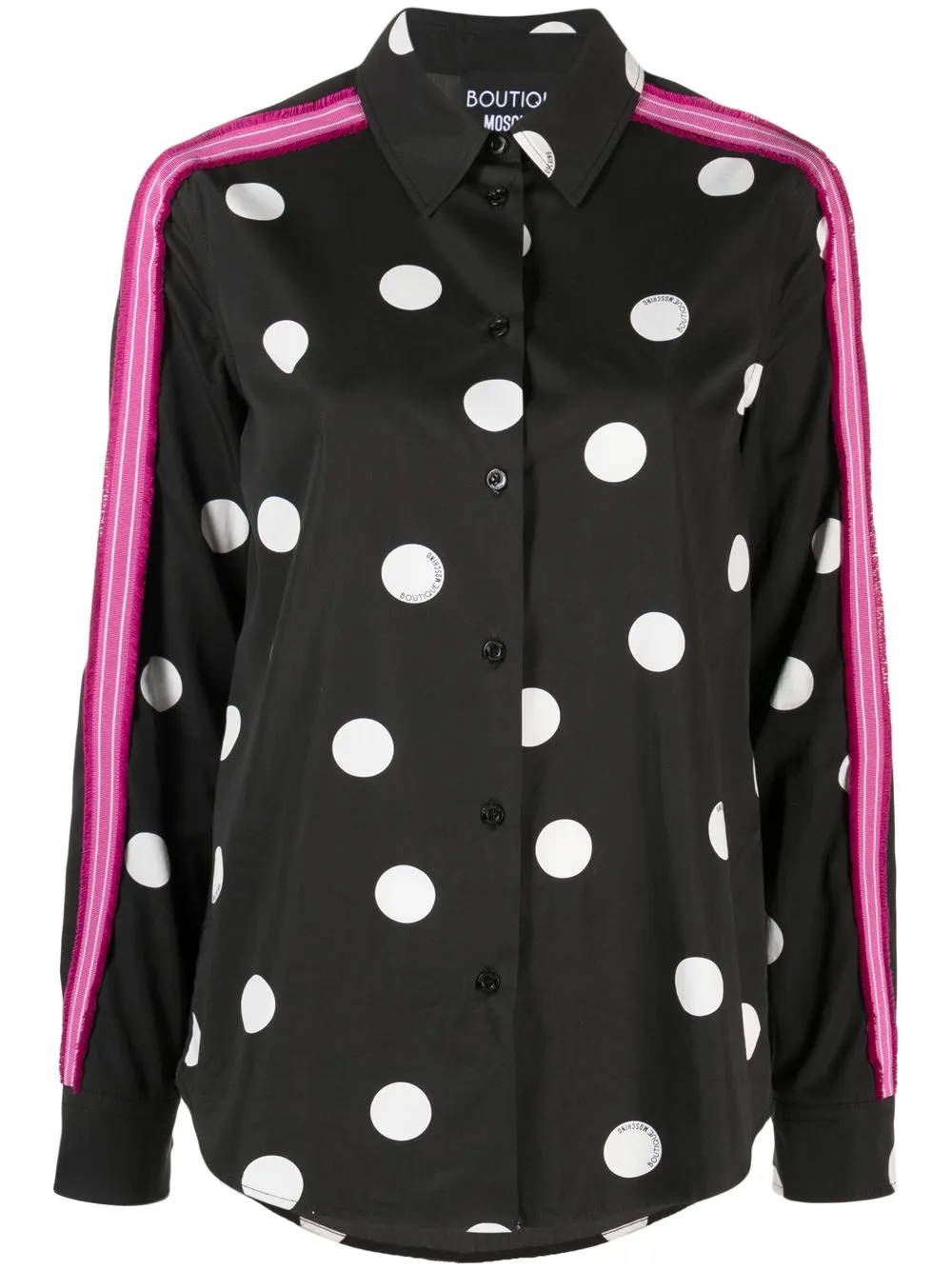 Boutique Moschino camisa con estampado de lunares - Negro
