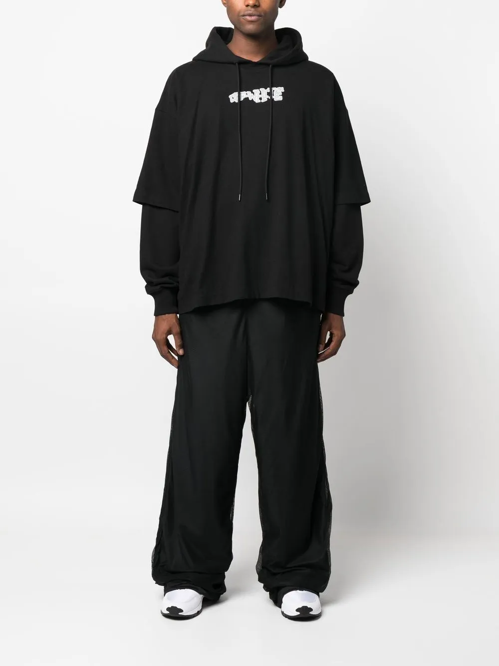 Off-White Hoodie met logoprint - Zwart