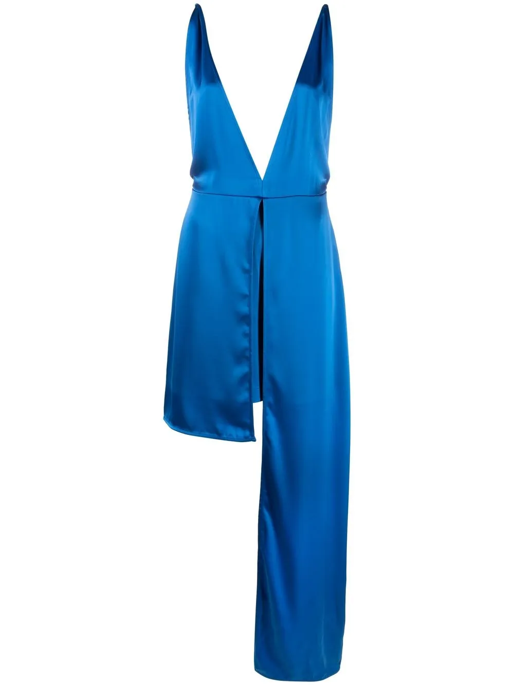 

JW Anderson asymmetric V-neck playsuit - Blue