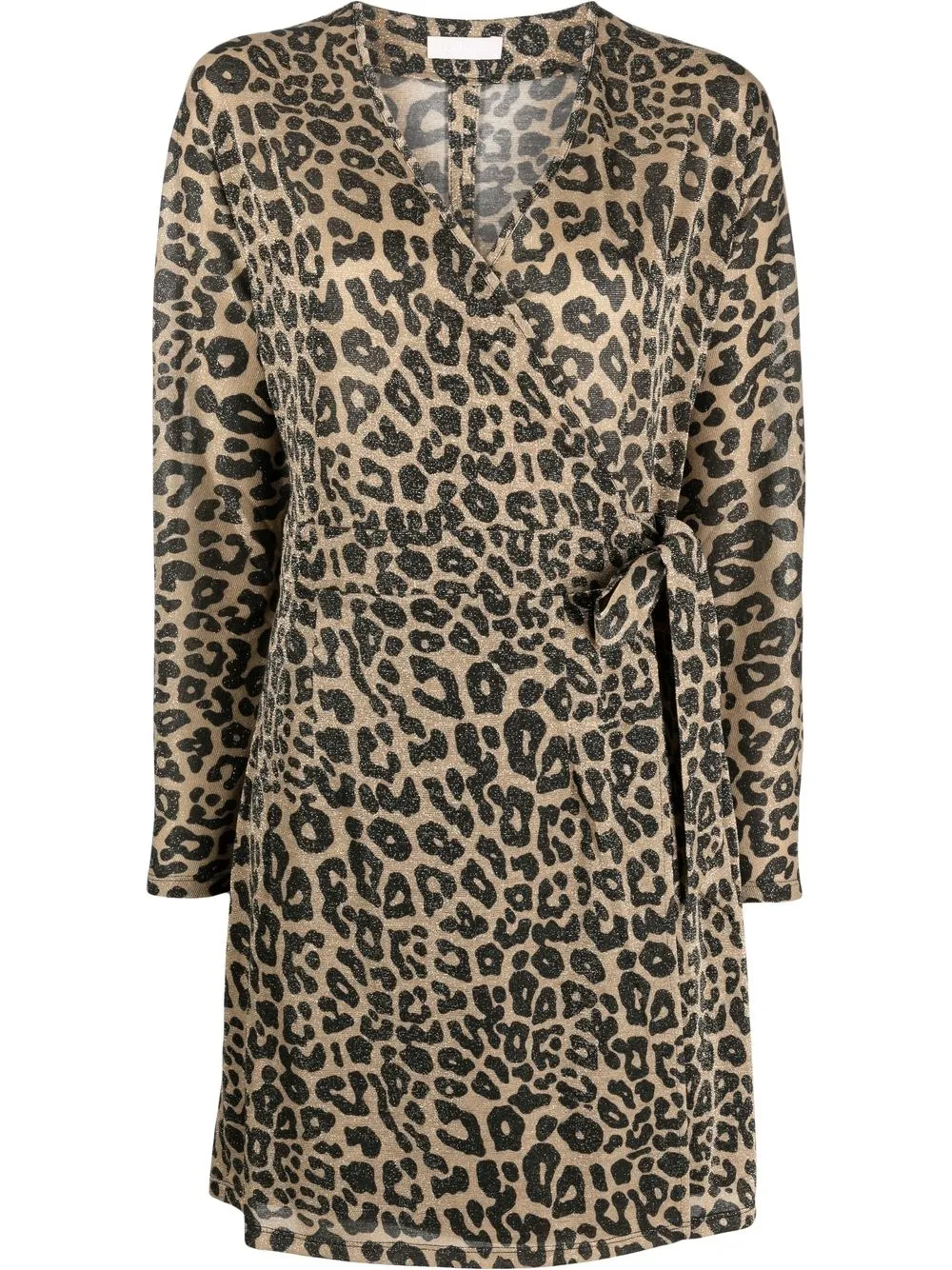 

LIU JO leopard-print wrap dress - Black
