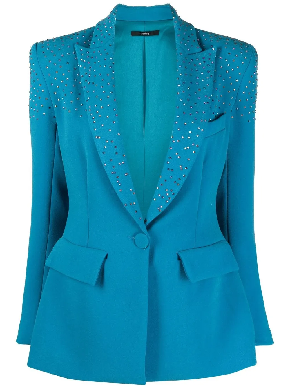 Shop Alex Perry Addison Embellished Blazer In Blue