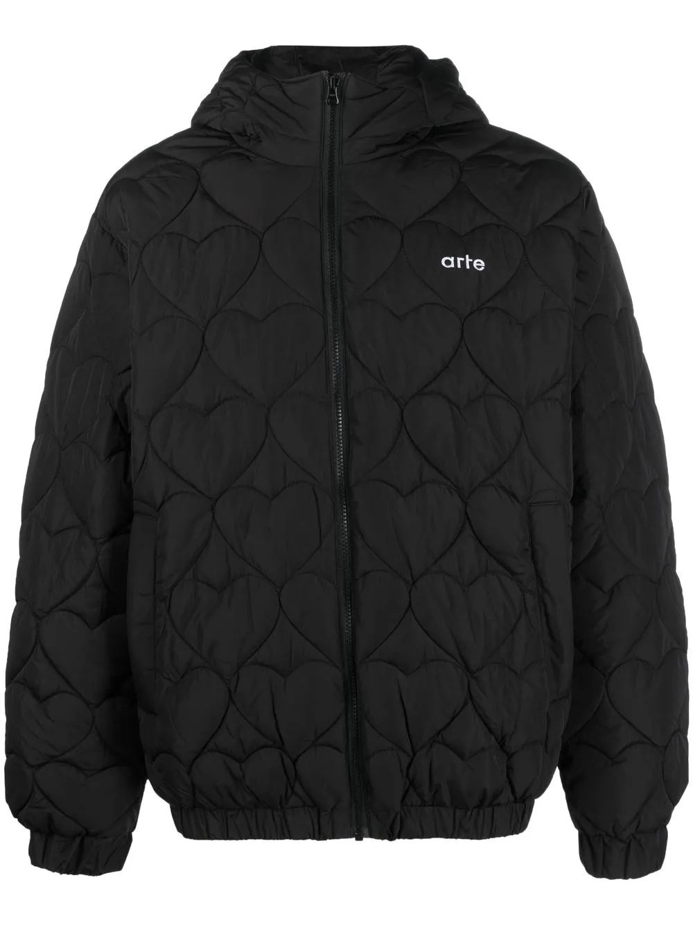 

ARTE embroidered-logo padded jacket - Black
