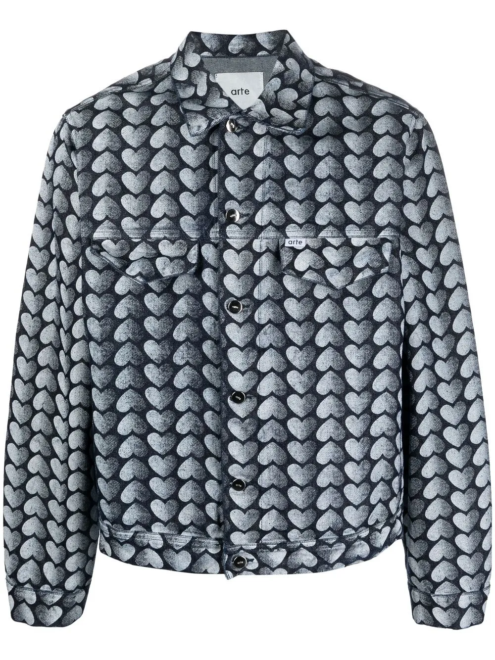 

ARTE heart-print denim jacket - Blue