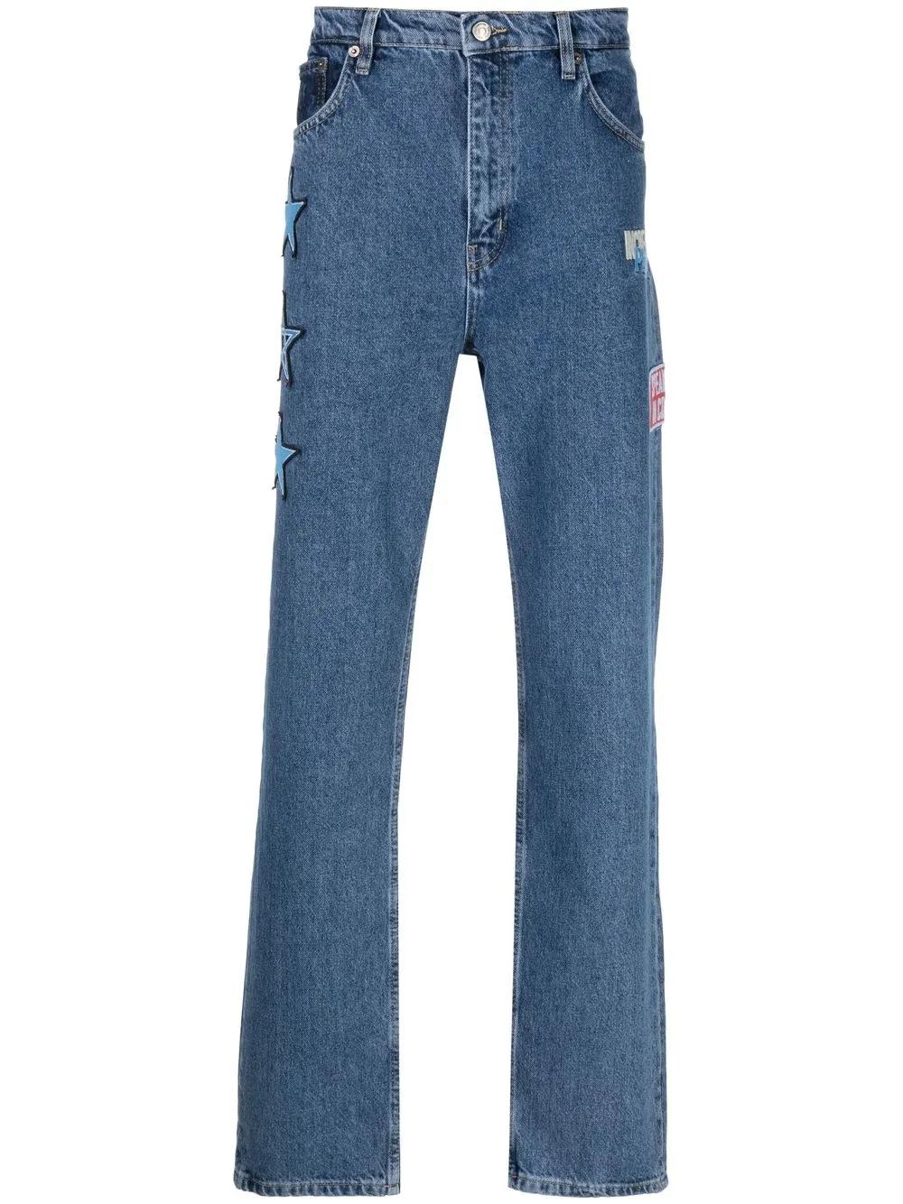 Daily Paper star-patch slim-cut jeans | Blue | Image 1